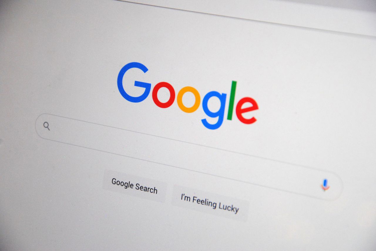 Mastering the First Impression: Your intriguing post title goes here Close-up of the Google homepage on a screen showing search options.